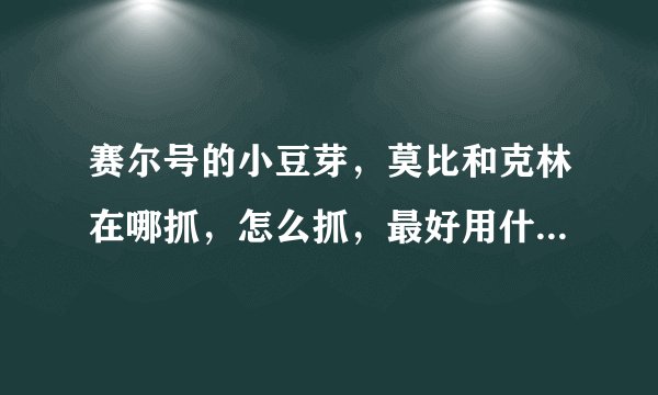 赛尔号的小豆芽，莫比和克林在哪抓，怎么抓，最好用什么抓，它们几级？