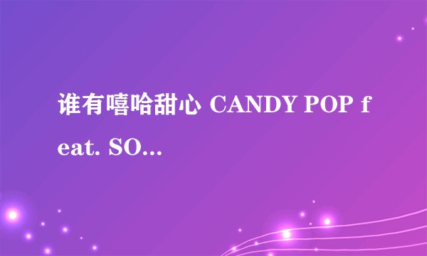 谁有嘻哈甜心 CANDY POP feat. SOUL d OUT 的歌词？中文大意也可以