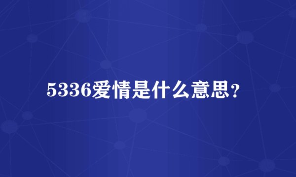 5336爱情是什么意思？