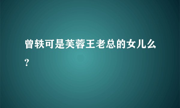 曾轶可是芙蓉王老总的女儿么？