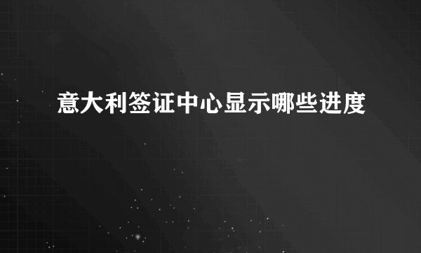意大利签证中心显示哪些进度