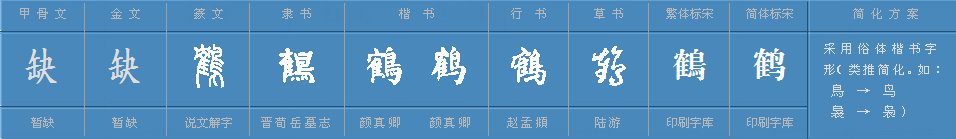鹤字怎么组词