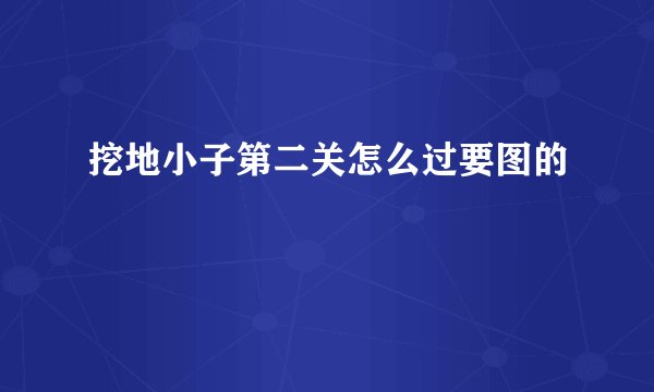 挖地小子第二关怎么过要图的