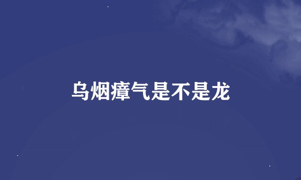 乌烟瘴气是不是龙