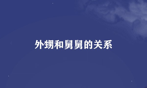 外甥和舅舅的关系