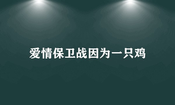 爱情保卫战因为一只鸡
