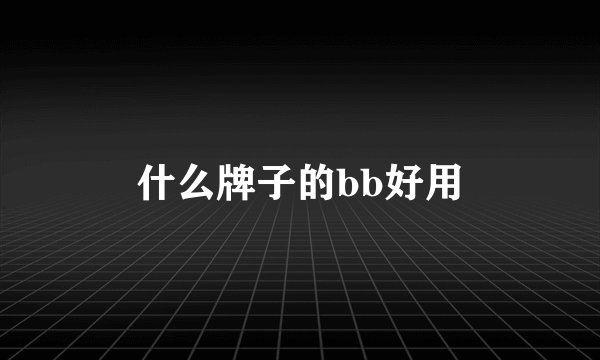 什么牌子的bb好用