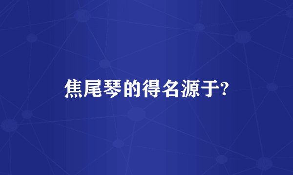 焦尾琴的得名源于?