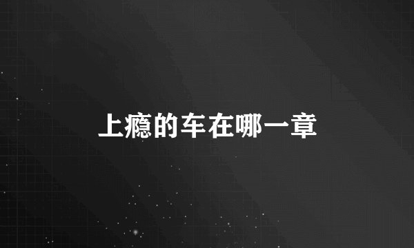 上瘾的车在哪一章