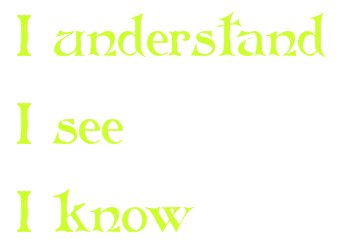 I understand什么意思？