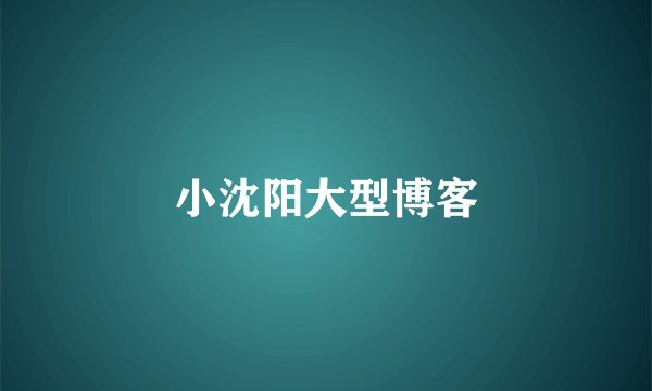 小沈阳大型博客