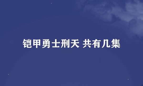 铠甲勇士刑天 共有几集