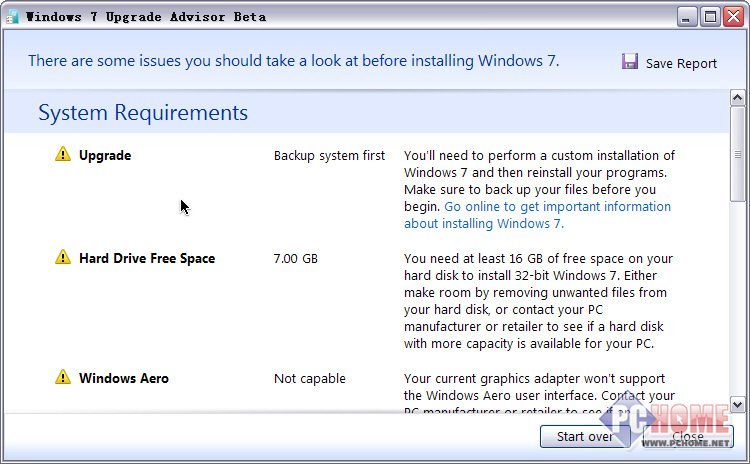 windows 7升级顾问的Windows 7 Upgrade Advisor
