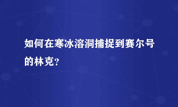 如何在寒冰溶洞捕捉到赛尔号的林克？
