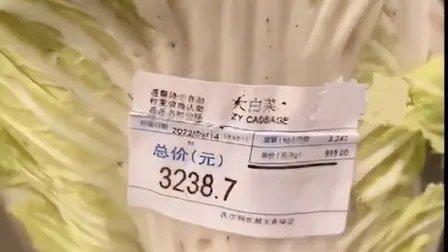 标价3238.7元!成都沃尔玛现天价白菜,这到底是怎么一回事?