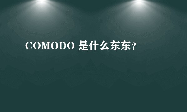 COMODO 是什么东东？