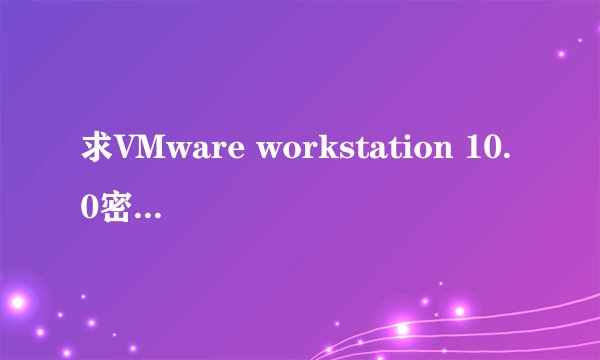 求VMware workstation 10.0密钥！！感激不尽