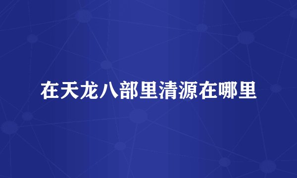 在天龙八部里清源在哪里