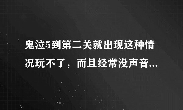 鬼泣5到第二关就出现这种情况玩不了，而且经常没声音，场景很黑看不清楚怎么办。求大神指导~~~~