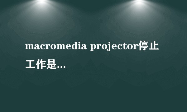 macromedia projector停止工作是什么意思？