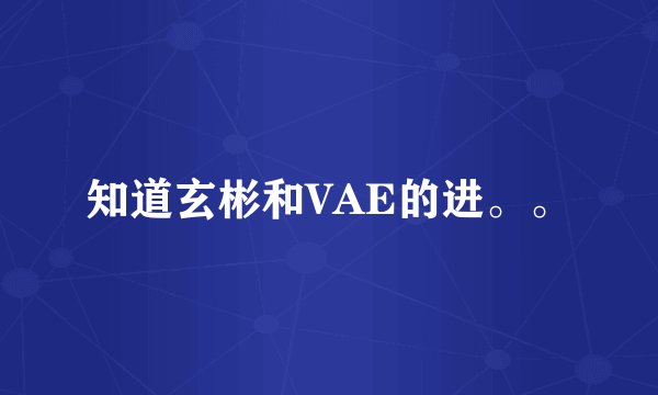 知道玄彬和VAE的进。。