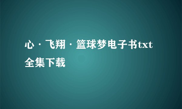 心·飞翔·篮球梦电子书txt全集下载
