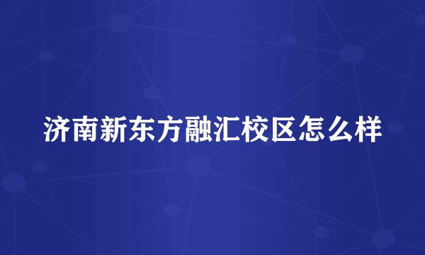 济南新东方融汇校区怎么样