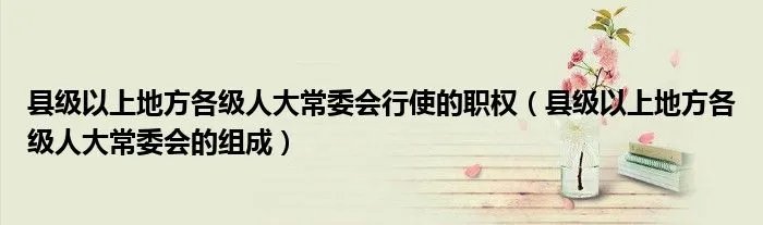 县级以上地方各级人大常委会行使的职权（县级以上地方各级人大常委会的组成）