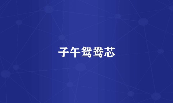 子午鸳鸯芯