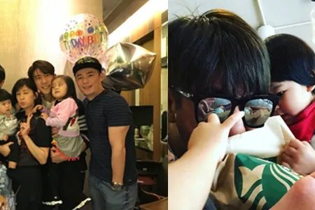 修杰楷生日照曝光 微博晒带娃照