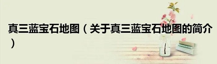 真三蓝宝石地图（关于真三蓝宝石地图的简介）