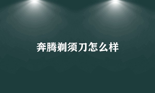 奔腾剃须刀怎么样