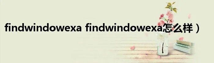 findwindowexa findwindowexa怎么样)