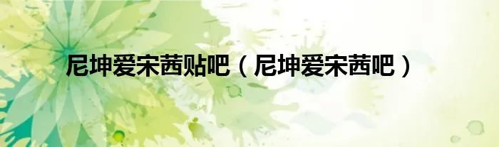 尼坤爱宋茜贴吧（尼坤爱宋茜吧）