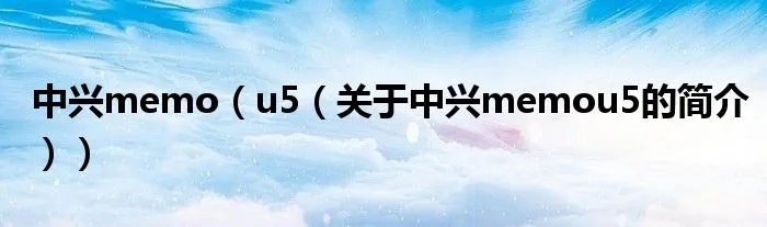中兴memo(u5(关于中兴memou5的简介))