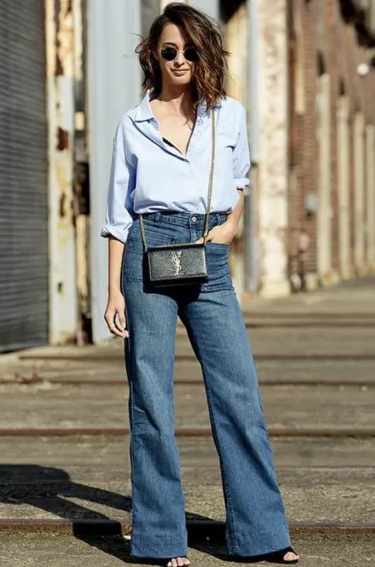 穿阔腿裤怎么搭配上衣?