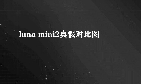 luna mini2真假对比图