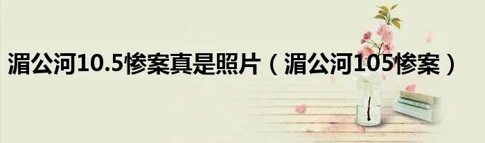 湄公河10.5惨案真是照片（湄公河105惨案）