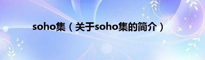 soho集（关于soho集的简介）