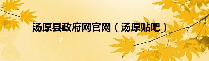 汤原县政府网官网（汤原贴吧）