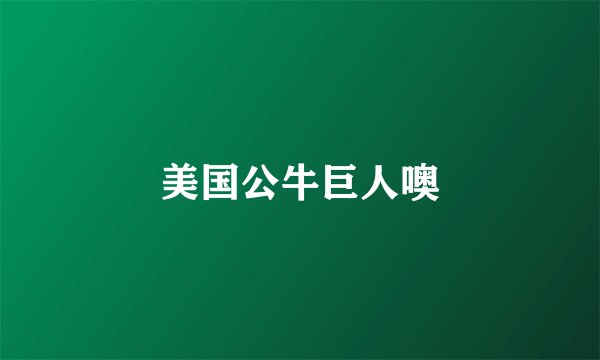 美国公牛巨人噢