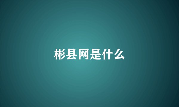 彬县网是什么