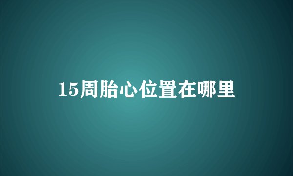 15周胎心位置在哪里