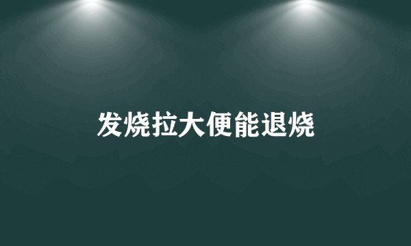 发烧拉大便能退烧