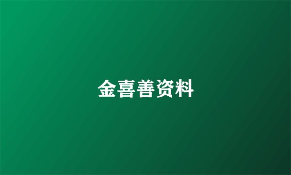 金喜善资料