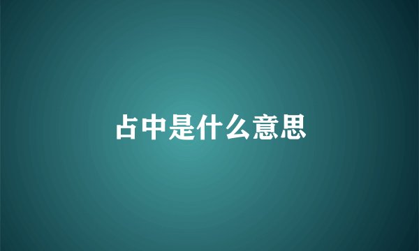 占中是什么意思