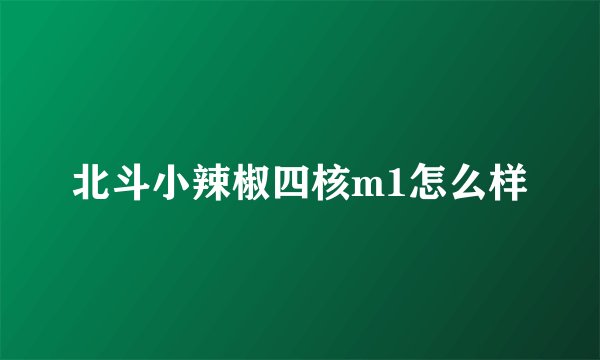 北斗小辣椒四核m1怎么样