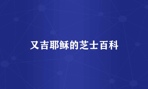 又吉耶稣的芝士百科