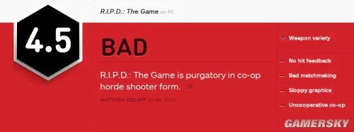 《冥界警局(R.I.P.D.:The Game》IGN 4.5分差评 不起眼的平庸之作