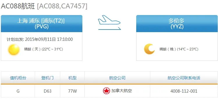 加航ac088航班在上海浦东机场2号航站楼几号柜台